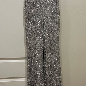 Sequence off shoulder shirt and bell bottom pants